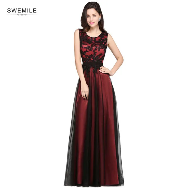 Очаровательное кружевное вечернее платье из тюля с круглым вырезом и поясом 34