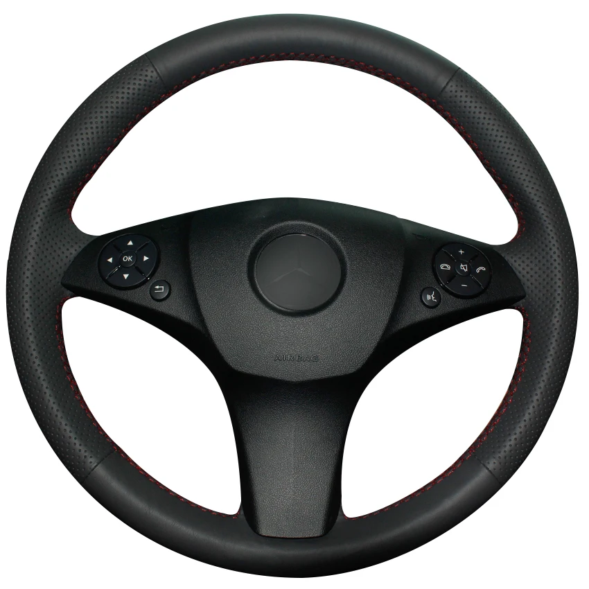 Чехол для руля Mercedes Benz C180 C200 C350 C300 CLS 280 300 350 500 GLK 2008 2010|Чехлы на руль| |