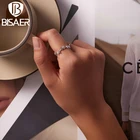 BISAER 925 кольцо стерлинговоe серебряное деликатные стильные кольца с бабочкой из циркония для женщин, женские оригинальные ювелирные изделия для вечерние EFR238