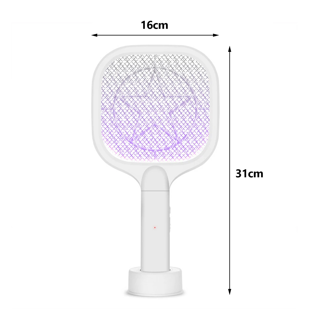 

2 in 1 Electric Mosquito Swatter Anti Mosquito Racket USB Rechargeable Mosquito Fly Bug Zapper Racket Killer Trap Lamp Dropship