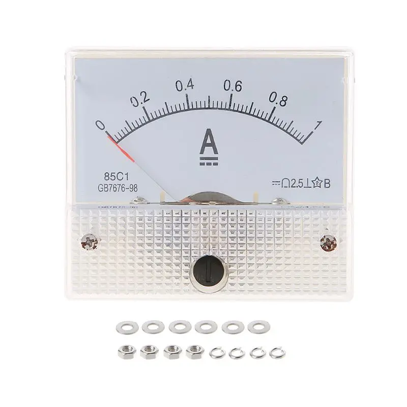 85C1 Ammeter DC Analog Current Meter Panel Mechanical Pointer Type 1/2/3/30/50/100A 50/100/200/500mA | Инструменты