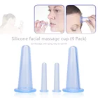 Банки силиконовые для всасывания и массажа лица, 24 шт.