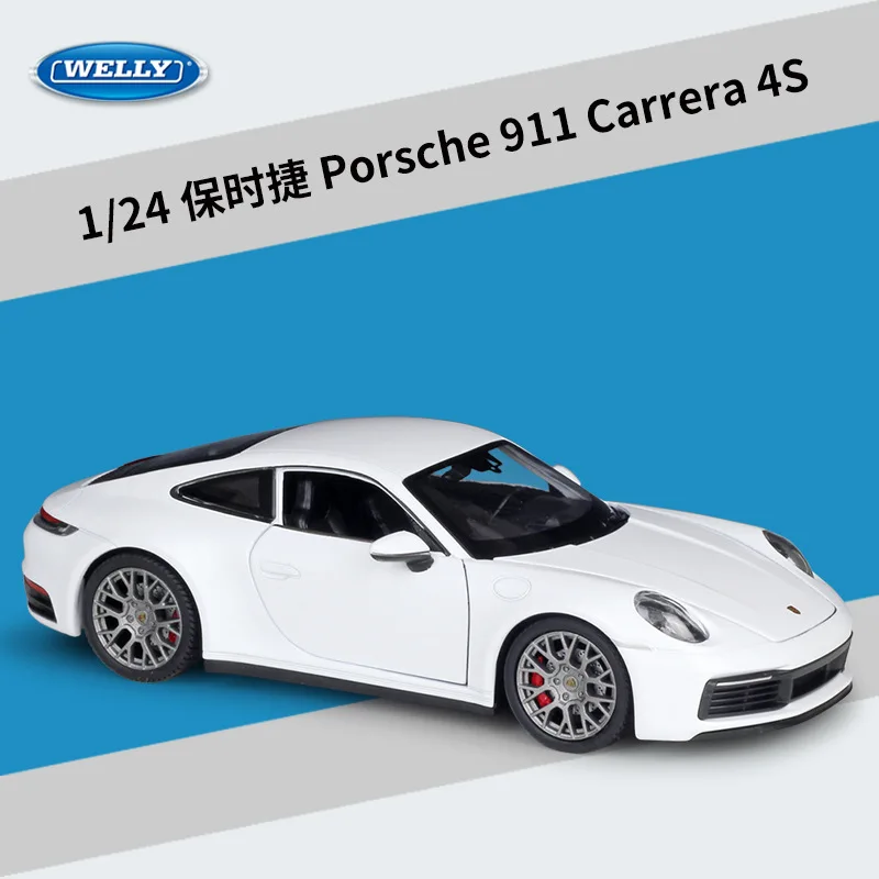 Модель спортивного автомобиля Welly 1:24 Porsche 911 модель из сплава украшение коллекция