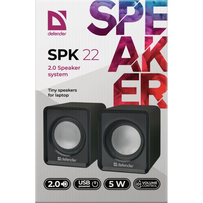 Колонки DEFENDER SPK 22 2.0 черный [65503] | Электроника