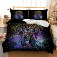 bohemian elephant bedding set boho style duvet cover pillowcase purple blue bedclothes home textiles drop ship