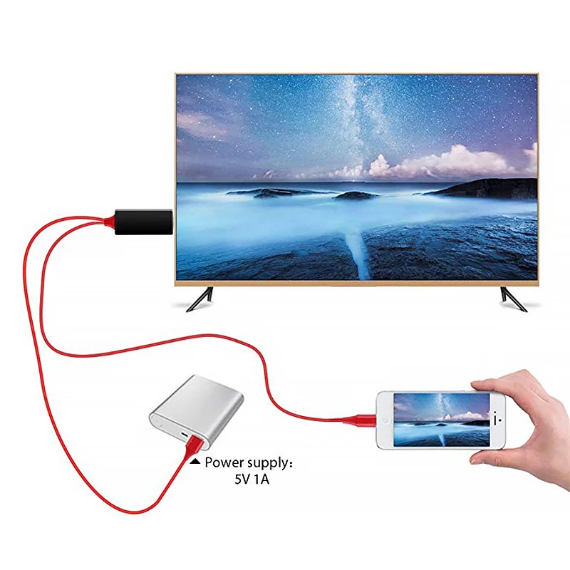 HDMI совместимый кабель 2 м 8 контактов к разъему HD преобразователь адаптер USB для HDTV