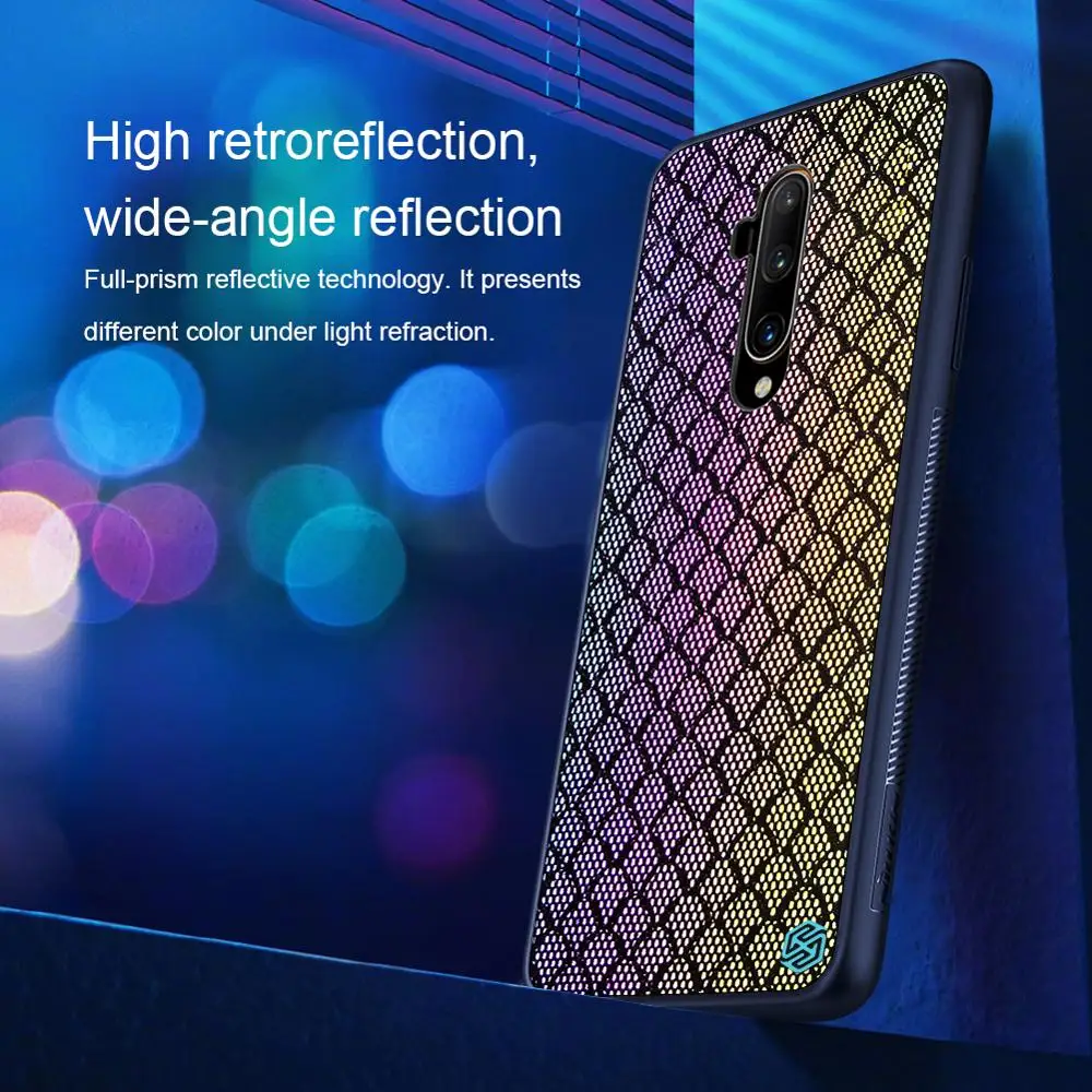 Для OnePlus 7T Pro чехол NILLKIN мерцающий для задняя крышка coque capas Nilkin светоотражающий