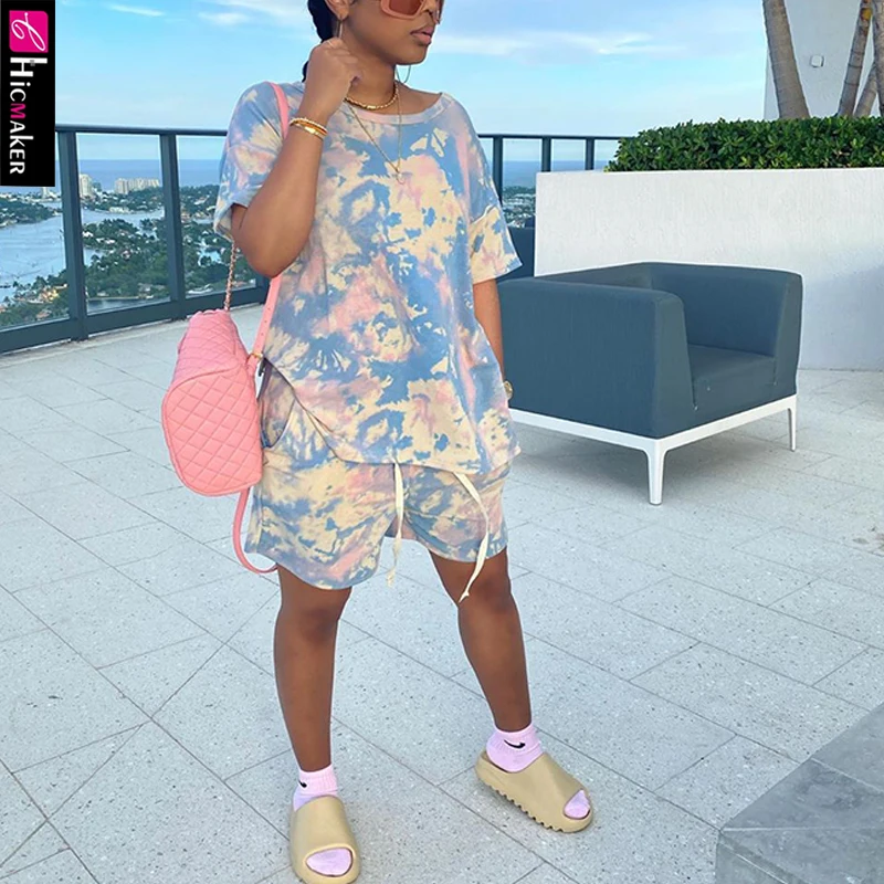 Женский комплект из 2 предметов футболка с коротким рукавом и градиентным