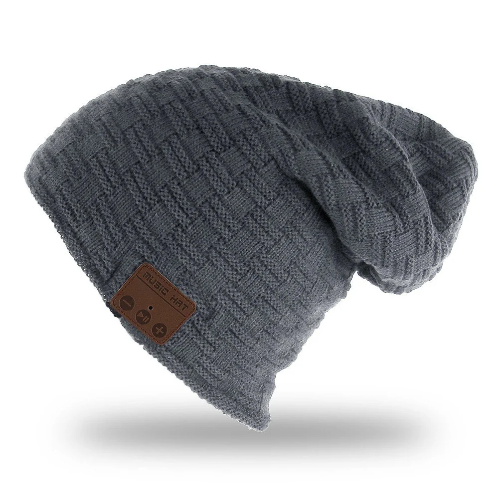 

Однотонная теплая Беспроводная Удобная зимняя Мягкая трикотажная модная уличная Кепка с USB-зарядкой