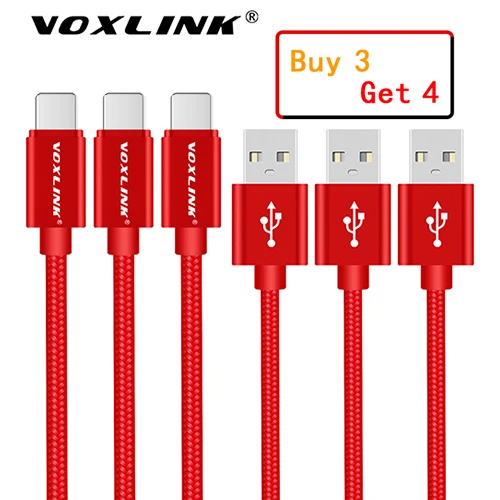 Red VOXLINK по 3 предмета в комплекте кабель USB 5V 2A 8PIN USB кабель для передачи данных для iPhone X, 8, 8 plus, 6 6s 6plus SE 5S iPad mini 2/3/4/iPad 5 Air iPad кабель для мобильного телефона - Цвет: Red