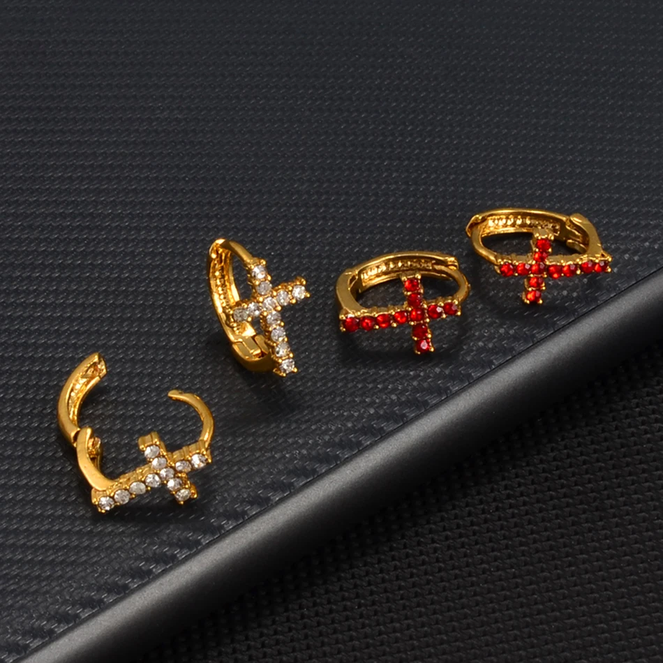 Anniyo 1 3 см маленькие серьги с крестом для женщин девочек детей серьги-гвоздики