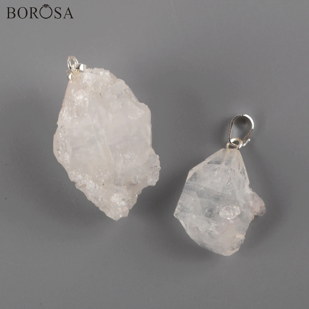 5/10 шт. серебряные подвески в виде ангела натуральный апофиллит кварцевые