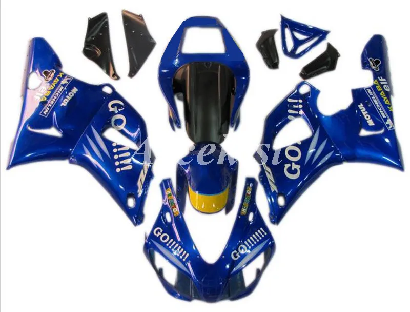 

New ABS whole Motorcycle Fairings Kit Fit For YAMAHA YZF-R1 98 99 R1 1998 1999 bodywork set blue Go