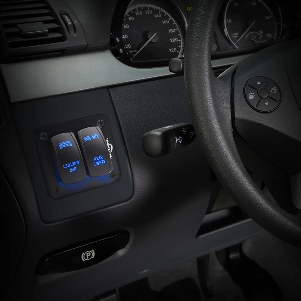 MICTUNING 2 Gang кулисный переключатель панель 5 Pin ВКЛ/выкл тумблер управления с