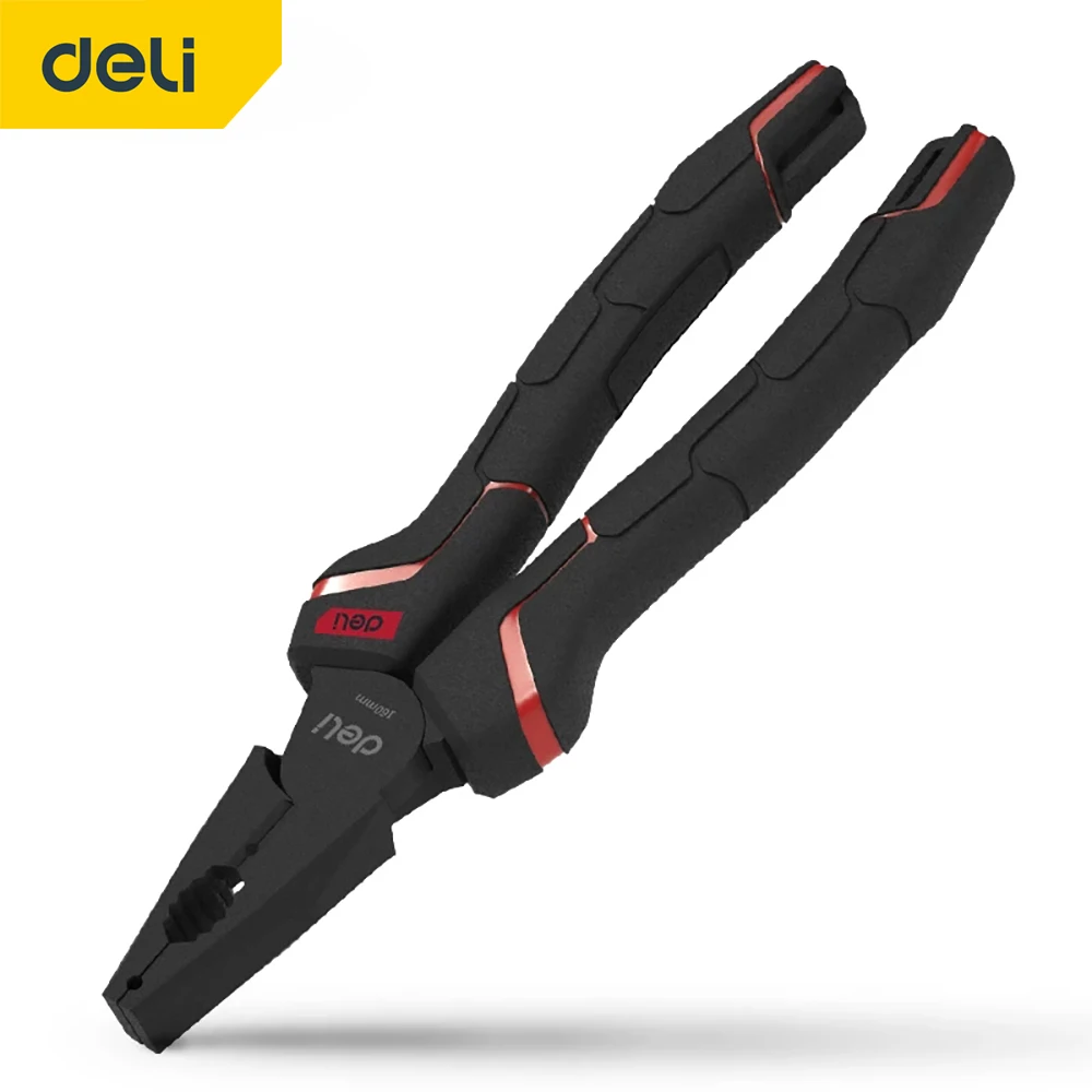 

Плоскогубцы для электрика Deli 8 дюймов кусачки для проводов трудосберегающие плоскогубцы промышленного класса Электрические Зачистка обжи...