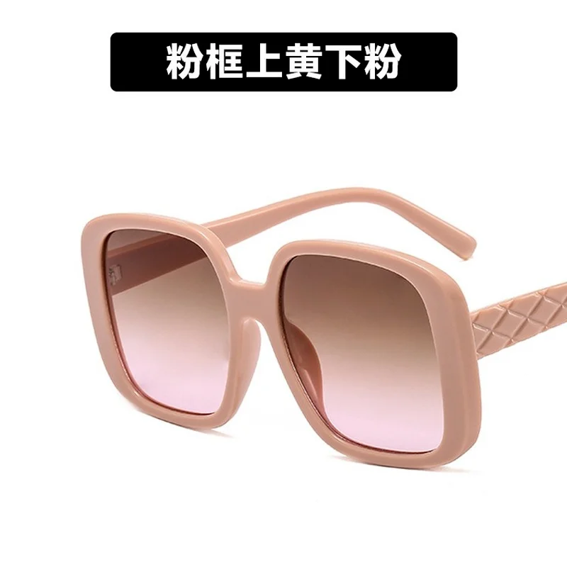 

Oversized Square Sunglasses Women 2021 Luxury Brand Designer Big Frame Vintage Sun Glasses for Woman Shades Lunettes De Soleil