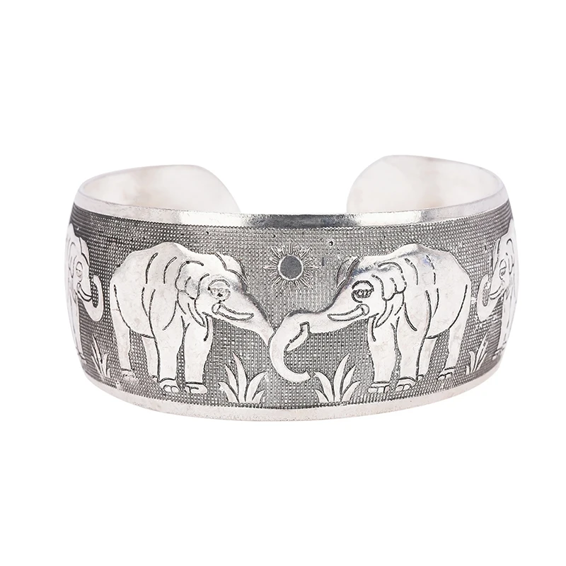 Высококачественный красивый Винтажный Браслет манжета в виде слона или