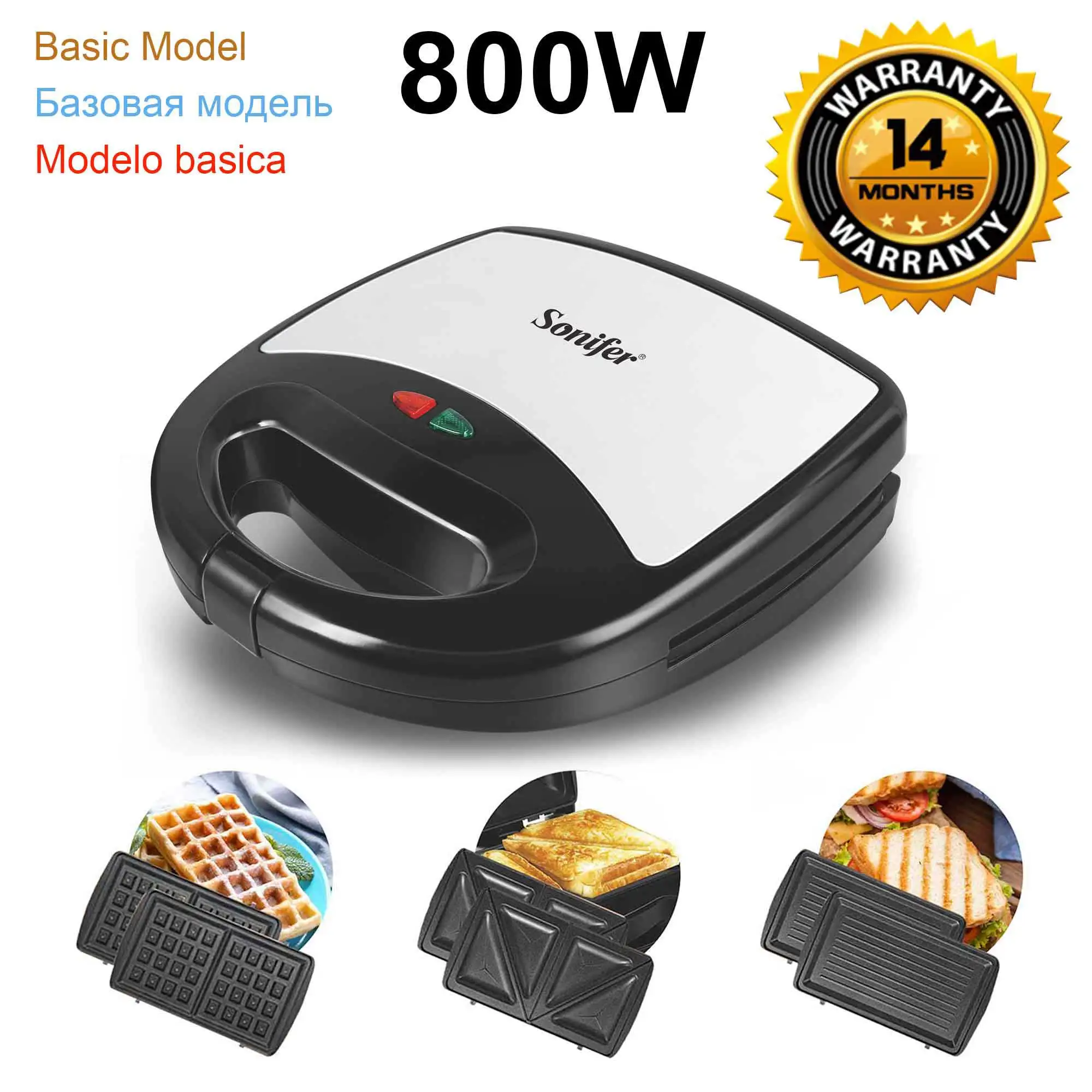 

3 In 1 Electric Waffles Maker Sandwiches Press Cooking Appliances Bubble Egg Cake Oven Breakfast Machine Waffle Pot Iron Sonifer