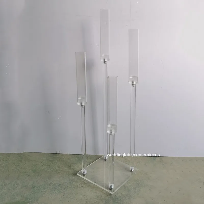 10 шт.) Акриловые подсвечники прозрачные СВАДЕБНЫЕ КАНДЕЛЯБРЫ стол центральные
