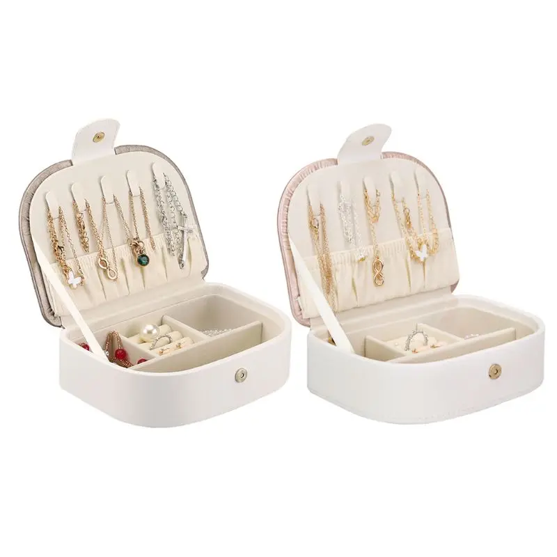 

Portable European Jewelry Box Necklace Earring Ring Large Capacity Storage Case