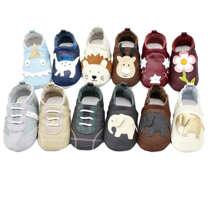 Детские туфли из мягкой натуральной кожи для маленьких мальчиков и девочек