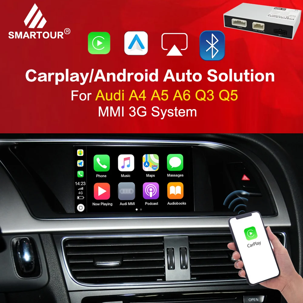 Smartour беспроводной Apple Carplay Android автоинтерфейсный декодер для AUDI A4 A5 A6 Q3 Q5