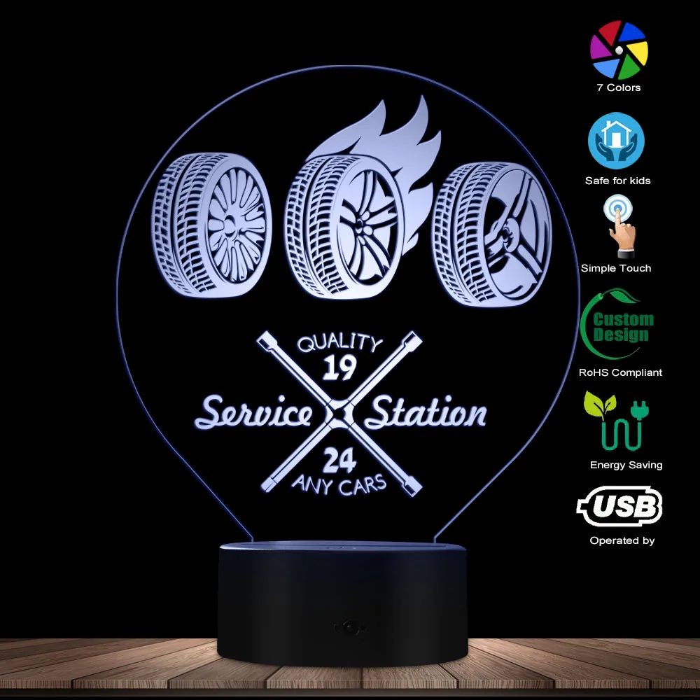 Автомагнитола ремонтная станция для автомобиля гараж шина Ночной светильник