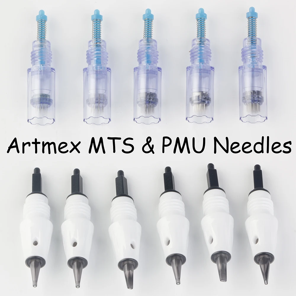 Artmex Needles PMU MTS Tattoo Cartridge M1 L1 R3 F5 F7 12Pin Nano Screw Port Tips V3 V6 V8 V9 V11 Semi Permanent Makeup Machine