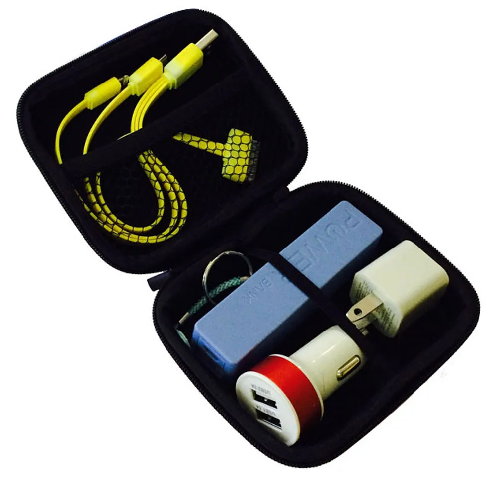 Портативный мини-круглый жесткий чехол для хранения на молнии сумка наушников