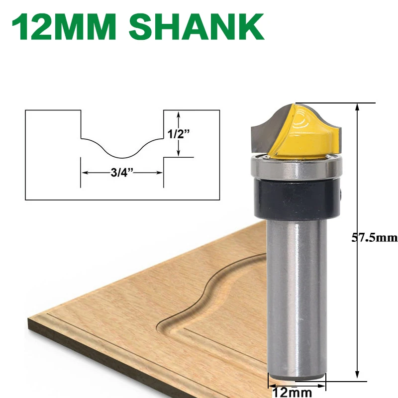 12mm shank 3/" искусственная панель Ogee паз фрезы-1/4" 1/" 8" 12 мм хвостовик деревообрабатывающий режущий шип резак для деревообрабатывающих инструментов - Длина режущей кромки: 12mm shank