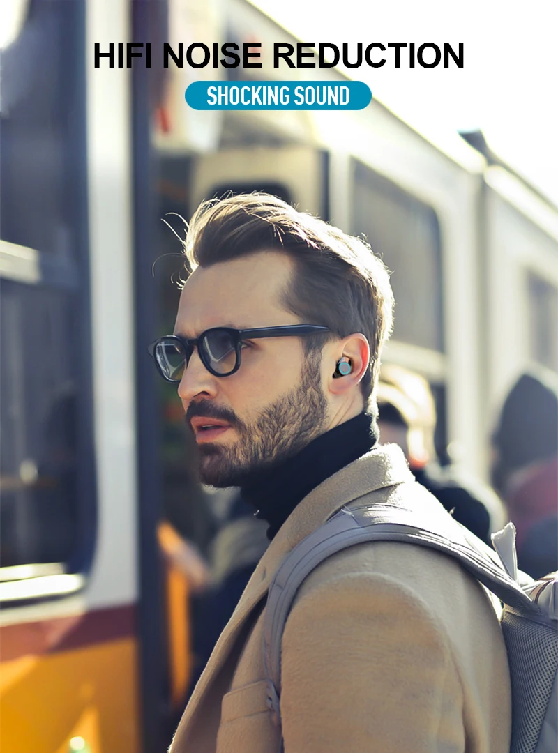 TWS-стереогарнитура со светодиодным сенсорным дисплеем и поддержкой Bluetooth 5 0 4000 мА