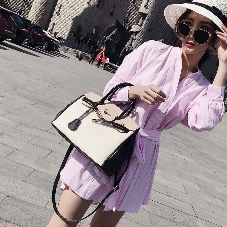 Розовые контрастные цвета большие сумки через плечо роскошные сумки для женщин дизайнерские сумки на плечо летняя сумка-мессенджер