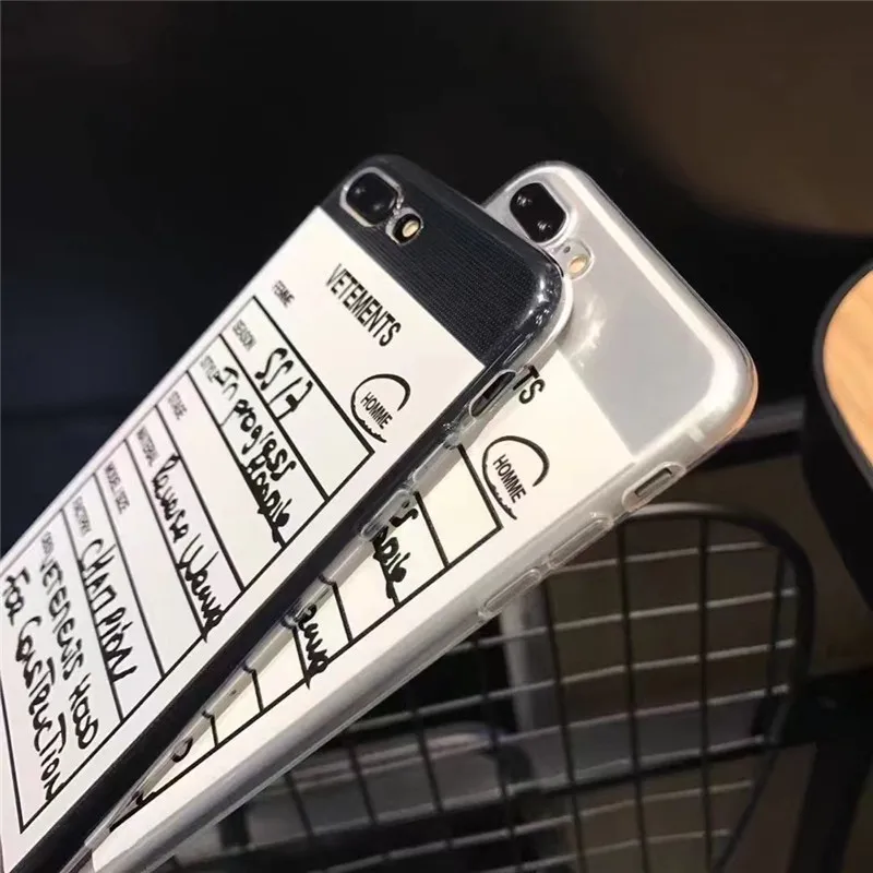 Простой лейбл Vetements synopsis чехол для iphone 11 Pro X XS XR Max 7 8 6 s plus накладной прозрачный мягкий кремний чехол для samsung S10