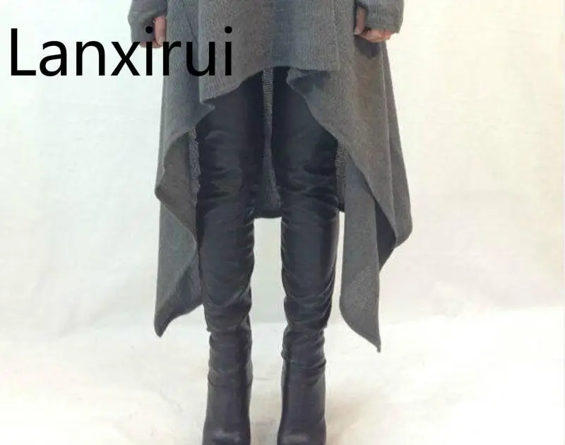 

Fashion Womens Loose Long Sleeve A -Line Off Shoulder Shirt Casual Cotton Linen Shirt Autumn Asymmetric Long Plus Size