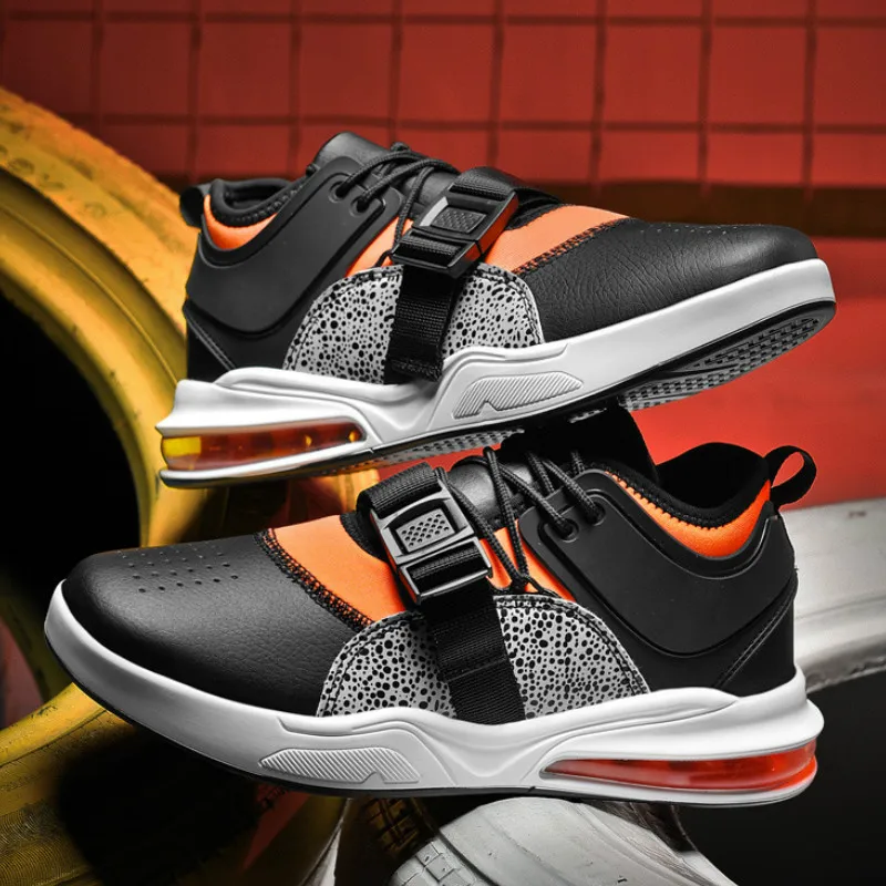

Autumn winter Fashion Sneakers Men Shoes Chunky Shoes Men PU Breathable Walking Sneakers No-Slip Chaussure Homme S21-08