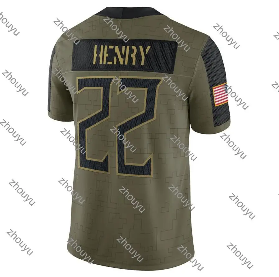 Stitch Men Derrick Henry 2021 Salute To Service Limited Titans Football Jersey