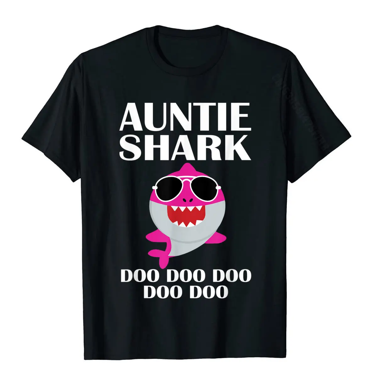 Camicia da squalo zia Doo Doo festa della mamma T-Shirt natalizia zia T-Shirt Slim Fit T-Shirt da uomo in cotone all'ingrosso maglietta Hip Hop