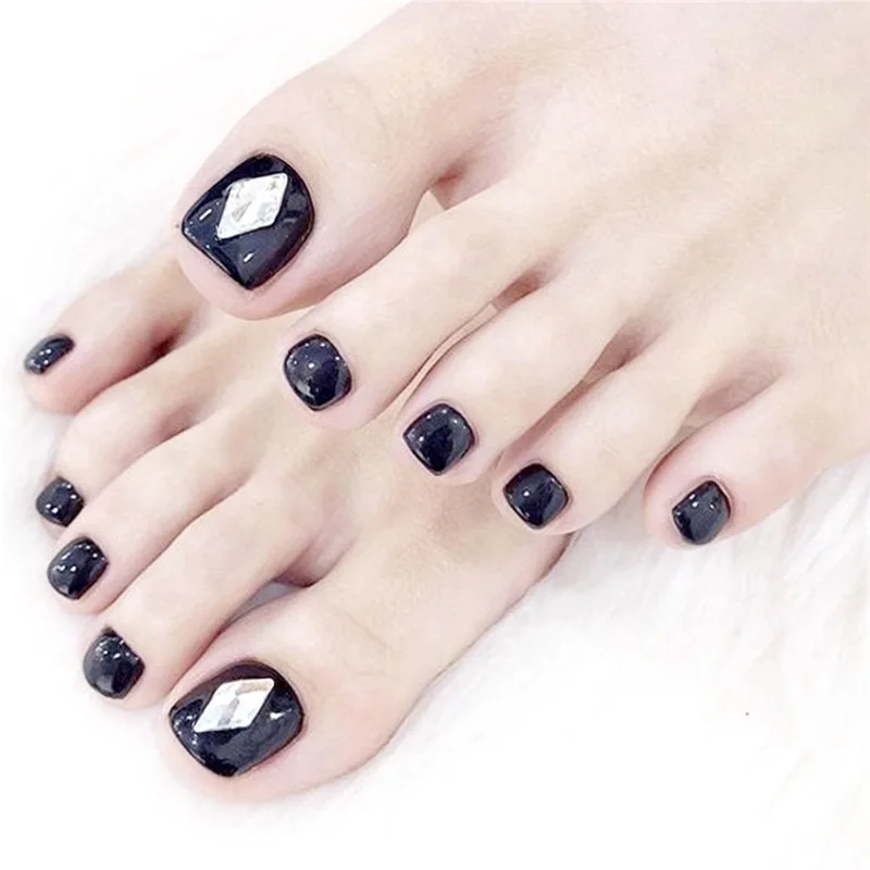 24 шт./компл. красивые Готовые Ногти для французского маникюра искусственные