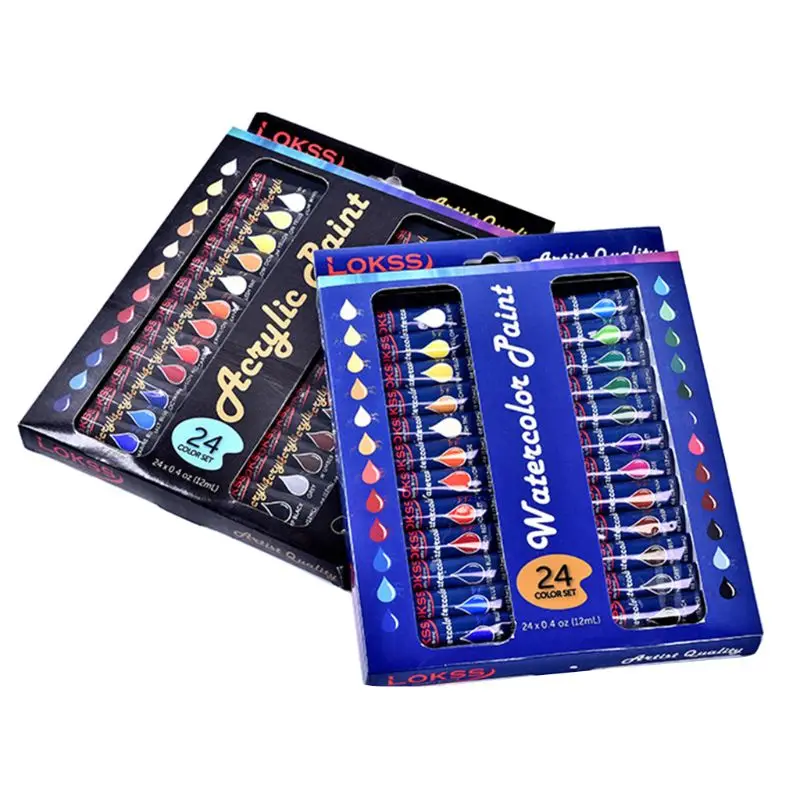 24 цвета набор художественной масляной краски в больших трубах 12 мл насыщенный