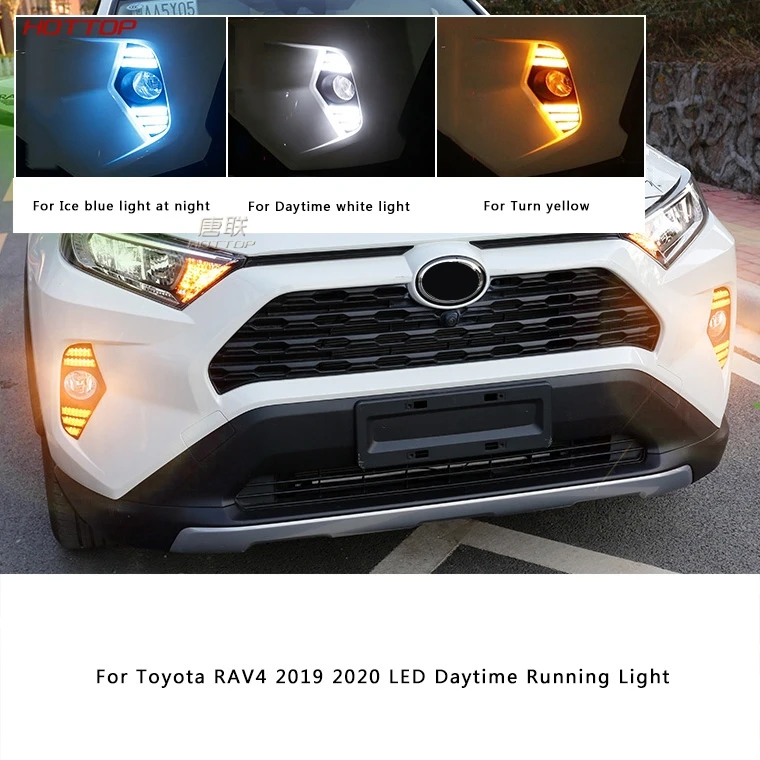 ABS 3 цвета дневные ходовые огни светильник Дневной светодиодный для Toyota RAV4 5th 2019 2020