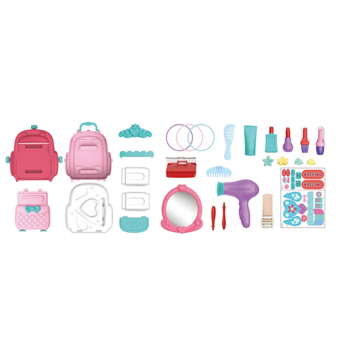 

New 30Pcs 2 In 1 Children Pretend Play Simulation Cosmetic Tool Makeup Toy