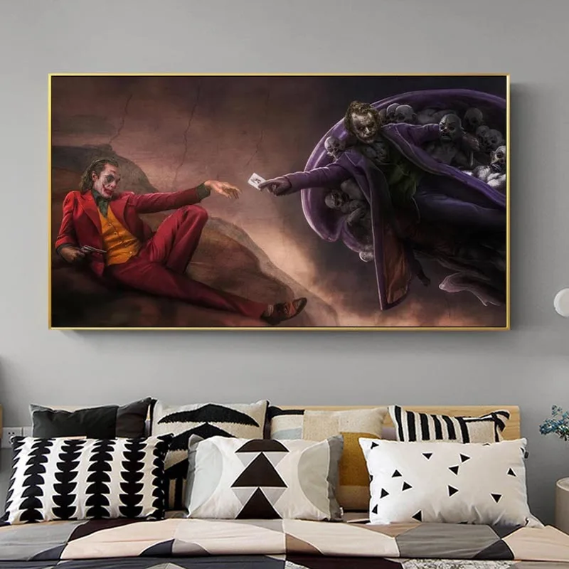 Художественная картина Рука к руке Джокер в стиле граффити постеры и принты на