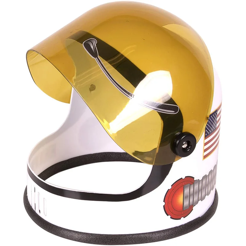 Casco espacial de juguete para ni&ntilde;os, sombrero de astronauta, accesorio de disfraz de pl&aacute;stico para juegos de rol divertidos, fiesta de cumplea&ntilde;os, Nave espacial con visera-0