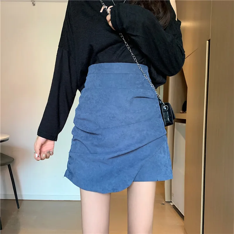 Юбка новая приталенная Женская в Корейском стиле Харадзюку шикарная однотонная