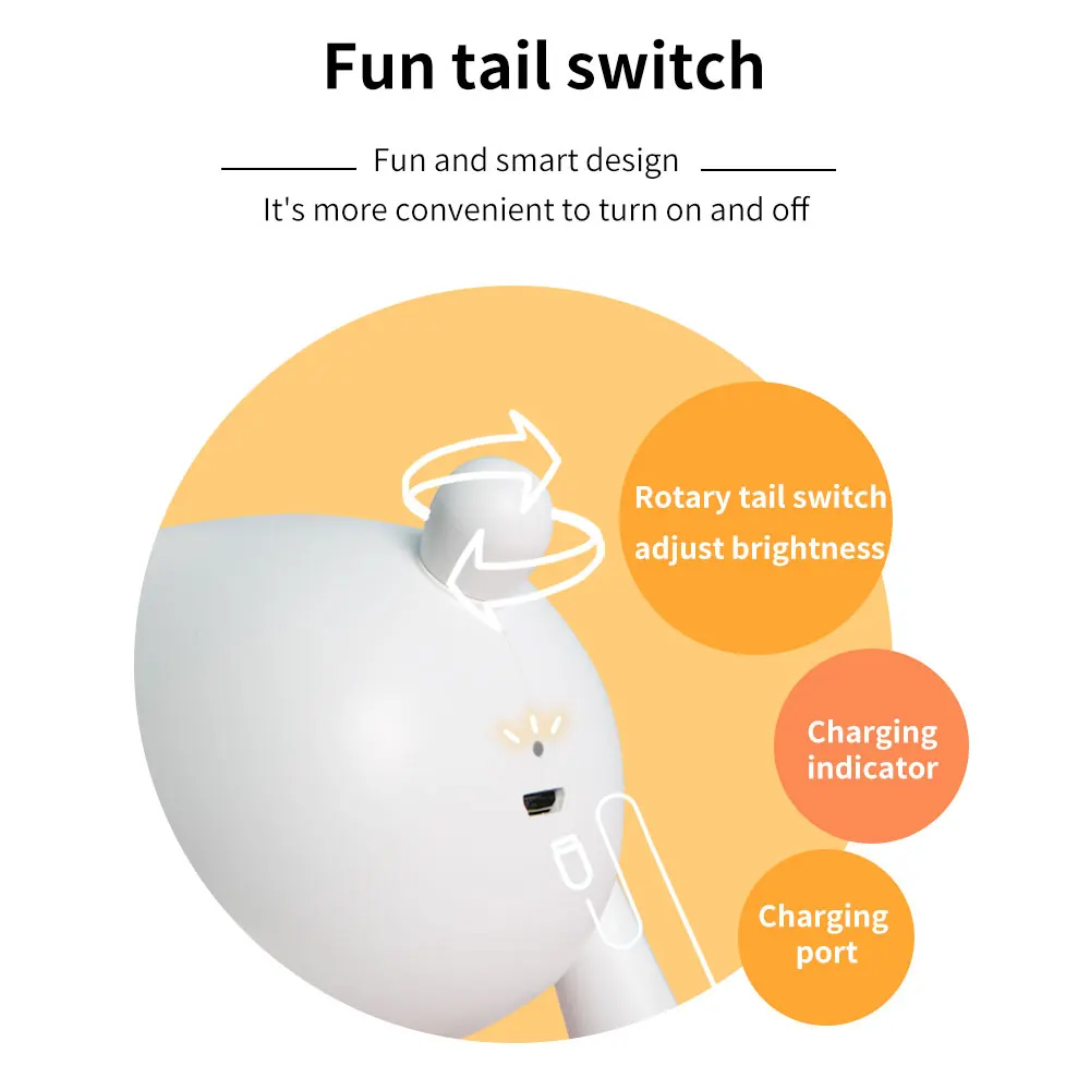 

Cute Night Light Fawn Lamp LED for Children Room Bedside Bedroom Decor deer Touch Sensor Soft Warm White Timer Sleeping