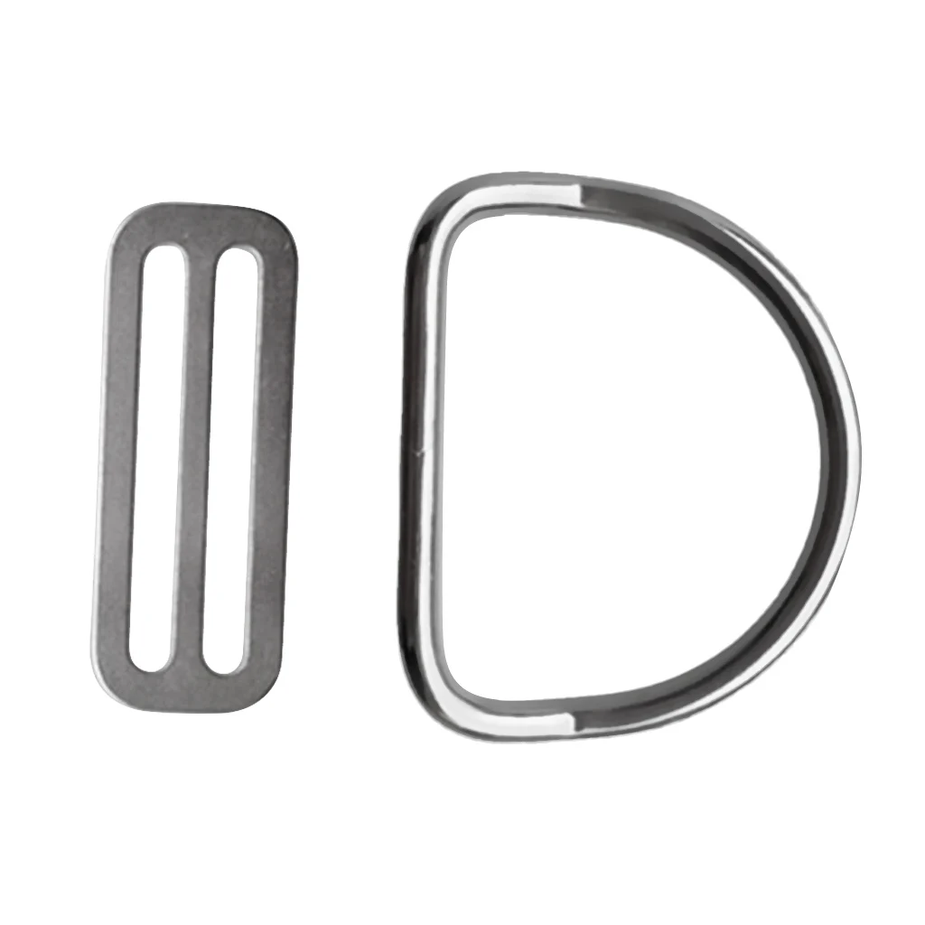 

Heavy Duty Scuba Diving Weight Belt Keeper with Bent D Ring for 5cm / 2 inch Standard Webbing Strap Accessories
