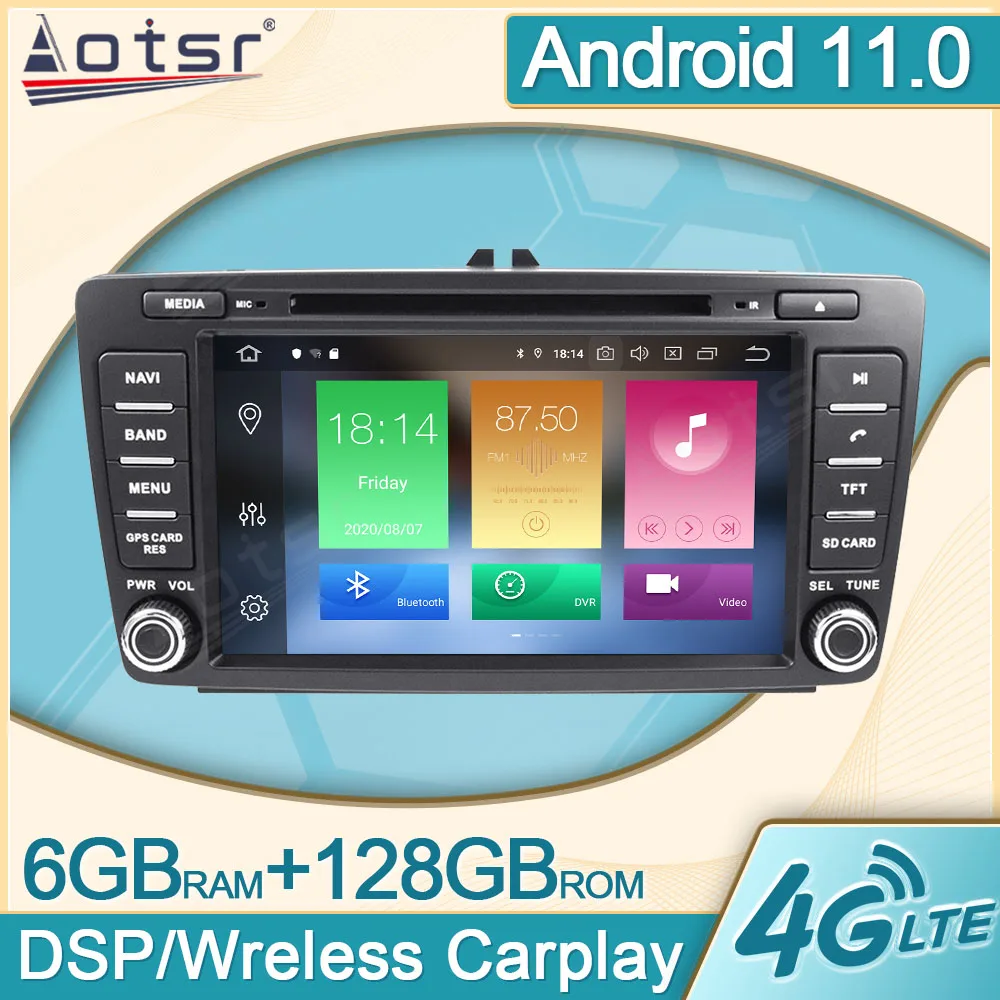 

6+128G Android 11.0 For Skoda Octavia 2008 - 2015 Car Radio Multimedia Player Video GPS Navi Stereo Carplay Headunit DPS No 2Din