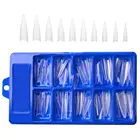 1 коробка 100 шт. накладные ногти прозрачные накладные ногти для французского маникюра искусственные акриловые балерины гроб маникюрный Дизайн Набор DIY инструмент