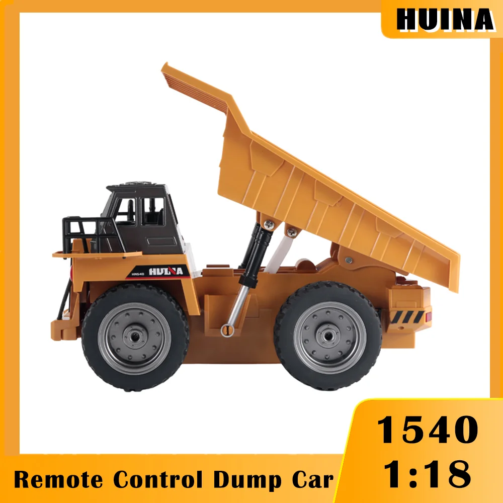 

HUINA 1540 1:18 Радиоуправляемый грузовик самосвал гусеничный трактор 6-канальная модель инженерные автомобили экскаватор 2,4G Радиоуправляемый а...