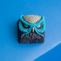 1pc handmade resin key cap for mx switch mechanical keyboard owl multi color personalized resin keycaps color can be customized